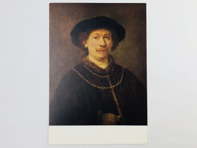 Лот: 23296372. Фото: 1. Рембрандт. Автопортрет. Открытка... Открытки, конверты