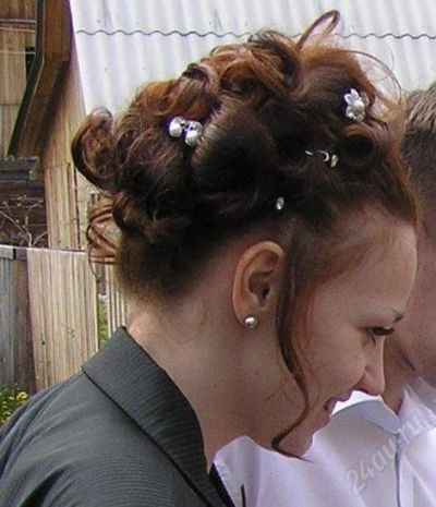 Лот: 1209805. Фото: 1. Шпилька - розочка-цветочек для... Другое (свадебная мода)
