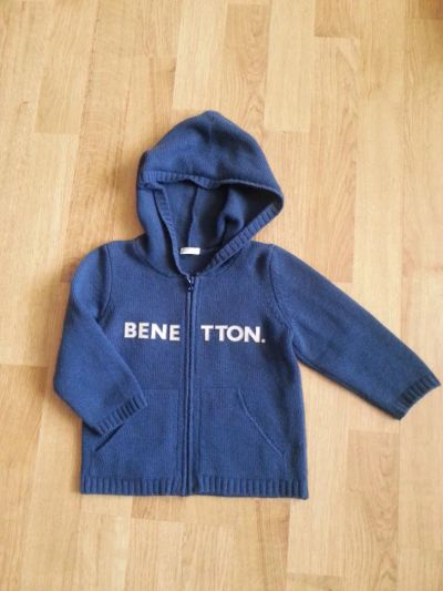 Лот: 3973820. Фото: 1. Кофта с капюшоном Benetton, 6-9... Свитера, худи, толстовки