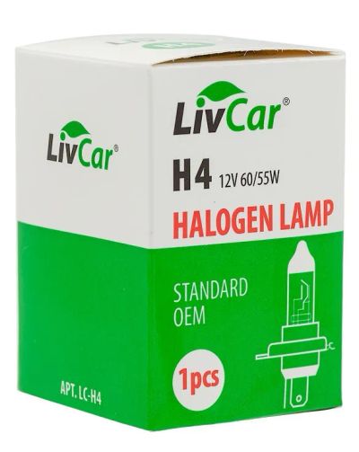 Лот: 25052218. Фото: 1. Лампа H4 LivCar 12В 60/55Вт LC-H4. Оптика и освещение