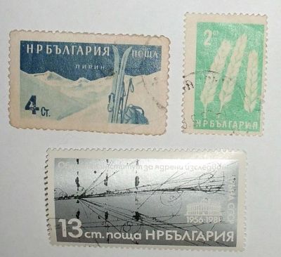 Лот: 10406943. Фото: 1. Марки Болгария - 3 шт 1 лот ГАШ. Марки