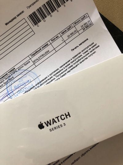 Лот: 12252737. Фото: 1. Часы Apple Watch 3 серия. Смарт-часы, фитнес-браслеты, аксессуары