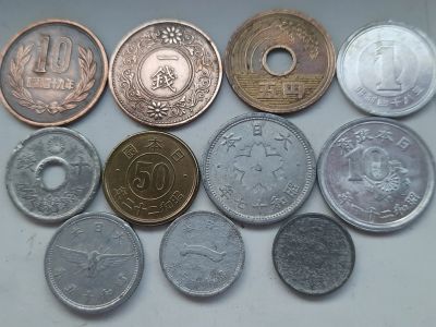Лот: 25664949. Фото: 1. Набор монет Японии 11 шт. Наборы монет