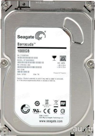 Лот: 13305541. Фото: 1. HDD Seagate Barracuda 1 ТБ st1000dm003... Жёсткие диски (HDD)