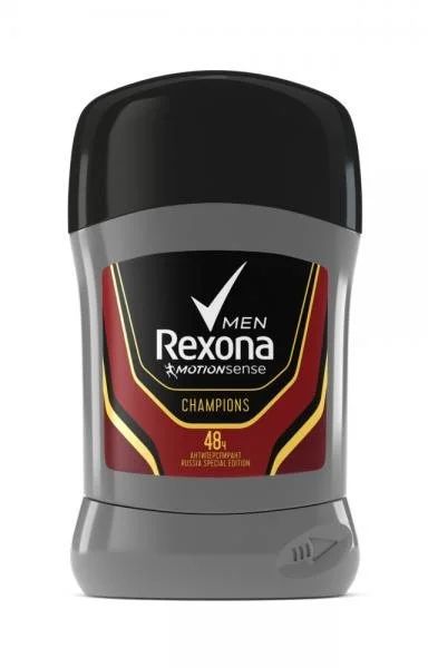 Лот: 11379910. Фото: 1. Rexona (50) Men Champions Дезодорант-стик... Мужская парфюмерия