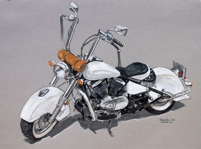 Лот: 18810877. Фото: 1. рисунок мотоцикла Чесотка. Произведения