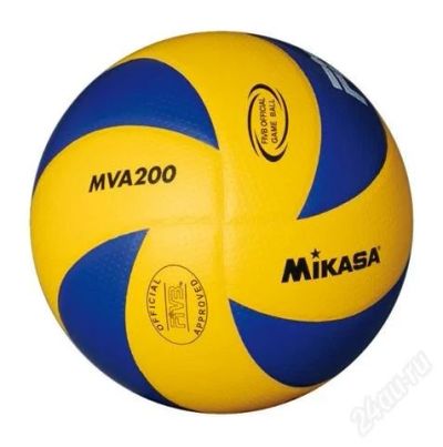 Лот: 2910137. Фото: 1. Мяч волейбольный Mikasa mva 200... Мячи, ракетки, шайбы, клюшки