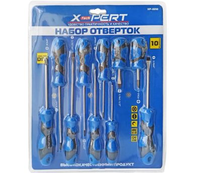 Лот: 20577045. Фото: 1. Набор отверток X-Pert 10шт магнитные... Наборы инструмента