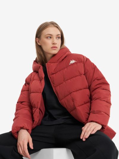 Лот: 23910814. Фото: 1. Пуховик женский Kappa, Красный. Легкие куртки, толстовки