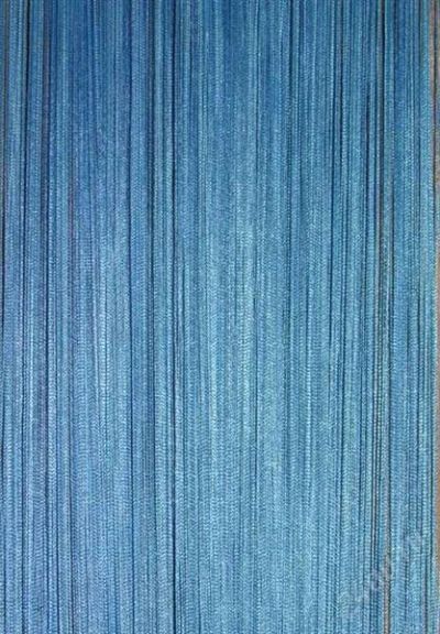 Лот: 980682. Фото: 1. Нитяные шторы однотонные, голубые... Шторы, тюль