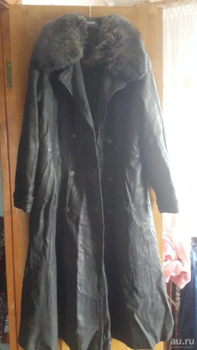 Лот: 8362278. Фото: 1. Пальто кожа 50-52. Верхняя одежда