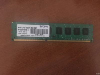 Лот: 13747711. Фото: 1. Patriot Memory PSD34G13332 4Gb. Оперативная память