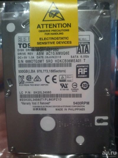 Лот: 13603389. Фото: 1. Новый жесткий диск 2,5" (HDD 2... Жёсткие диски (HDD)