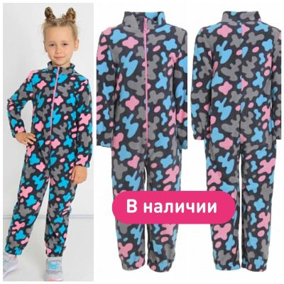 Лот: 14841905. Фото: 1. Новый флисовый комбинезон на девочку... Костюмы, пиджаки, комбинезоны