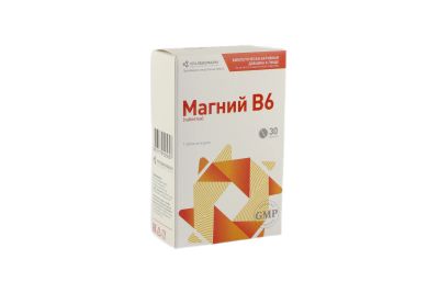 Лот: 23984612. Фото: 1. Магний В6 таб 0,44г №30. Народная медицина, БАДы