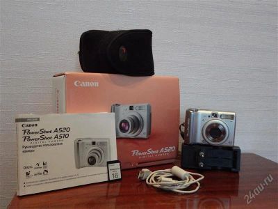 Лот: 1626945. Фото: 1. фотоаппарат canon a520 производство... Цифровые компактные
