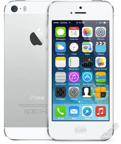 Лот: 5718927. Фото: 1. Iphone 5 White на 16 Gb Новый. Смартфоны