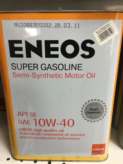 Лот: 17482116. Фото: 1. Масло моторное Eneos 10W-40 API... Масла, жидкости