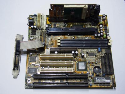 Лот: 8212459. Фото: 1. FIC KA-6100 + Celeron 566. Материнские платы