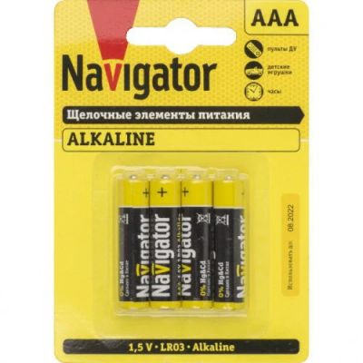 Лот: 15011709. Фото: 1. Батарейка Navigator 61462 LR03... Батарейки, аккумуляторы, элементы питания