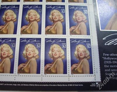 Лот: 343759. Фото: 1. ЛИСТ легенды Голливуда USA. Марки