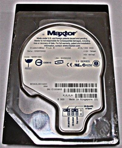 Лот: 620381. Фото: 1. Накопитель жесткий диск винчестер... Жёсткие диски (HDD)