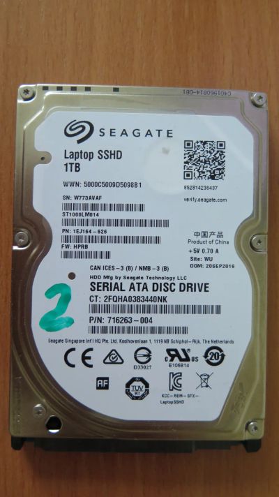 Лот: 25350600. Фото: 1. Жесткий диск Seagate Laptop SSHD... Жёсткие диски (HDD)