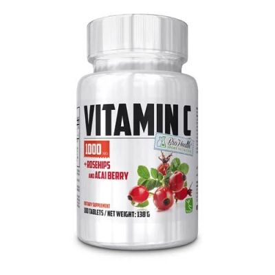 Лот: 9182435. Фото: 1. Vitamin C 1000+Rose Hips от Biohealth... Спортивное питание, витамины