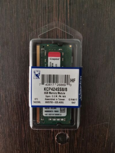 Лот: 16011989. Фото: 1. DDR4 8gb 2400mhz kingston 1 планка. Оперативная память