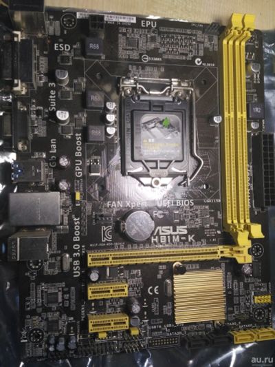 Лот: 15432323. Фото: 1. Материнская плата ASUS H81M-K... Материнские платы