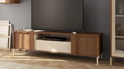 Лот: 22258658. Фото: 1. Тумба под ТВ Trendy, цвет Орех... Стойки и тумбы для аппаратуры