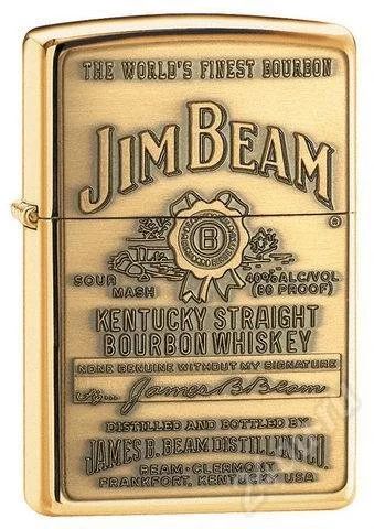 Лот: 676868. Фото: 1. Zippo Jim Beam Brass Emblem... Разное