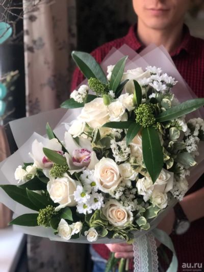 Лот: 13613486. Фото: 1. Лот № 333 Букет Благодать - 3200р... Свежие цветы