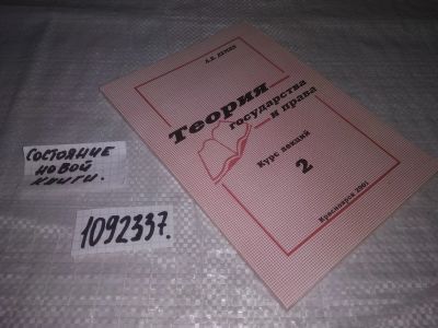 Лот: 21178804. Фото: 1. (1092337) Теория государства и... Юриспруденция