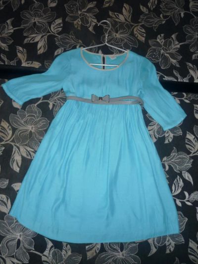 Лот: 4680459. Фото: 1. платье бирюзовое ZARA р. 140... Платья, сарафаны