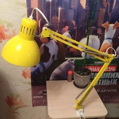 Лот: 11295300. Фото: 1. Лампа настольная ikea желтая. Другое (маникюр и педикюр)