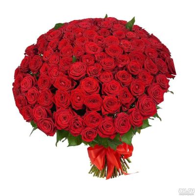 Лот: 13653906. Фото: 1. Лот № 394 Букет из 101 красной... Свежие цветы