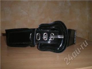 Лот: 94507. Фото: 1. Пояс - резинка лакированный. Ремни, пояса