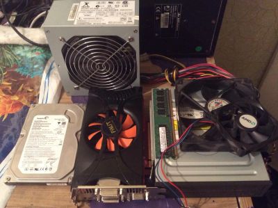 Лот: 10595339. Фото: 1. Видеокарта 2Gb + жесткий 160... Комплекты запчастей