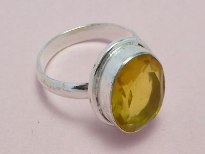 Лот: 5654470. Фото: 1. Кольцо муж. с Цитрином кварц... Кольца, перстни