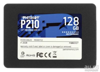 Лот: 18228806. Фото: 1. SSD SATA 128Gb 2.5" Patriot P210... SSD-накопители
