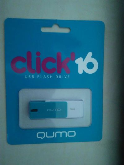 Лот: 9581491. Фото: 1. USB 2.0 16Gb Qumo blue. USB-флеш карты