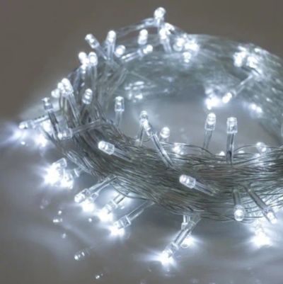 Лот: 22053948. Фото: 1. Гирлянда "Нить" 400LED, белая... Гирлянды, шарики, новогодние аксессуары