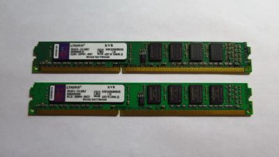 Лот: 5059102. Фото: 1. Kingston DDR3-1333 2048MB(пара... Оперативная память