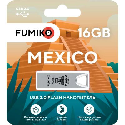 Лот: 19922349. Фото: 1. Флешка Fumiko Mexico 16GB | Цвет... USB-флеш карты