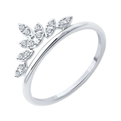 Лот: 23804903. Фото: 1. Золотое кольцо с бриллиантами. Кольца, перстни