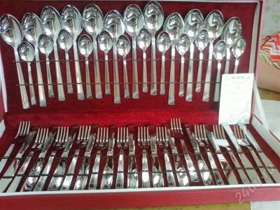 Лот: 595791. Фото: 1. столовый набор 48-ми предметный... Столовые приборы, ножи