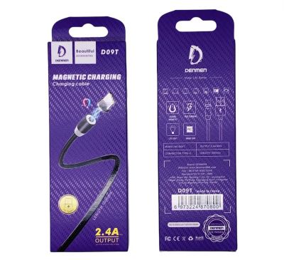Лот: 22147146. Фото: 1. КАБЕЛЬ МАГНИТНЫЙ DENMEN D09T TYPE-C... Дата-кабели, переходники