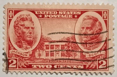 Лот: 25783280. Фото: 1. Марки_США, 2 цента 1937 г., Армия... Марки