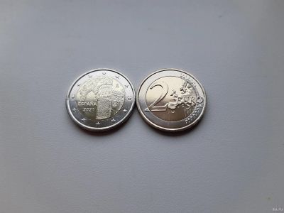 Лот: 17386118. Фото: 1. Испания 2 евро 2021 " Юнеско -... Европа